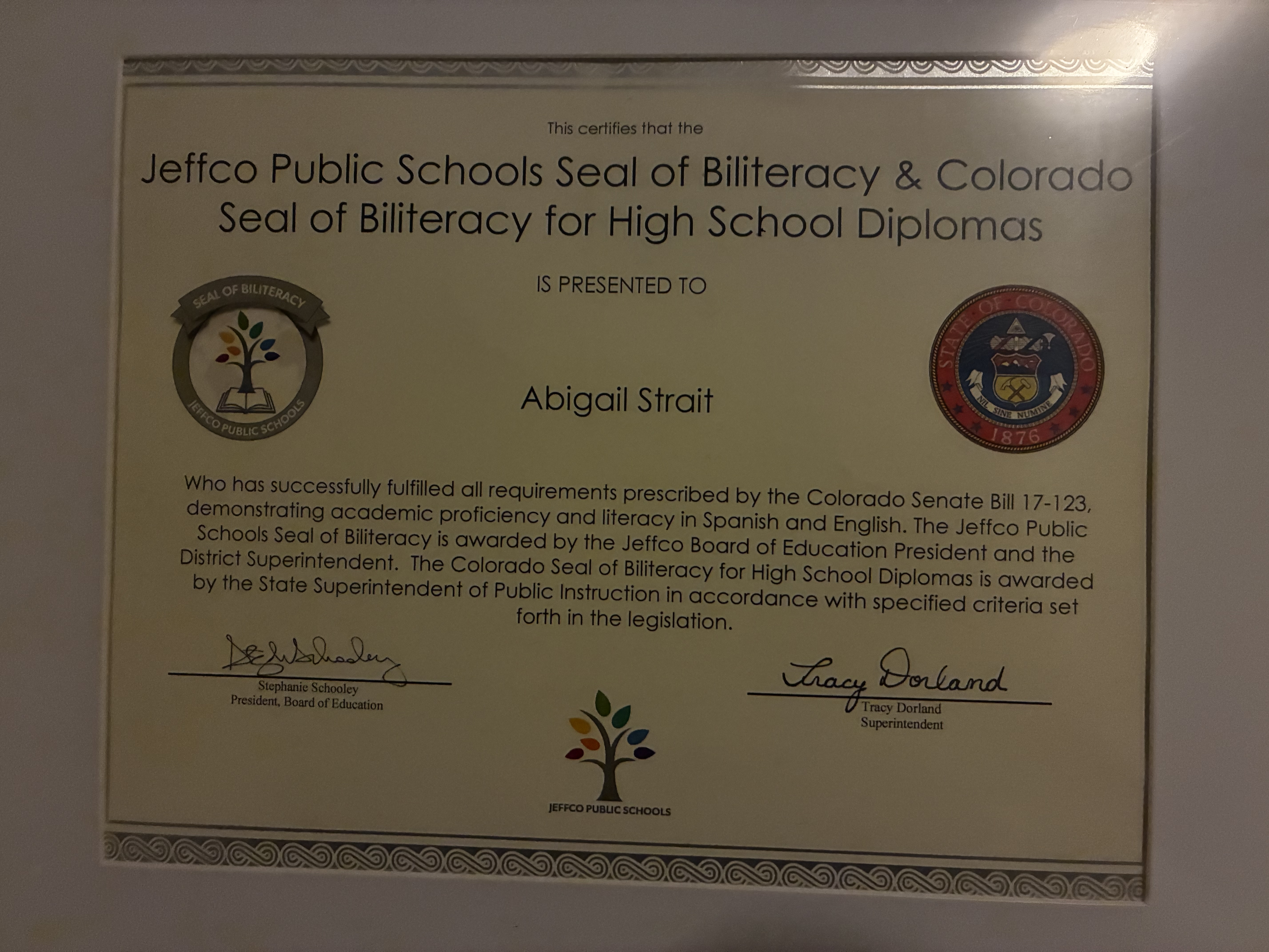 Seal of Biliteracy Certification